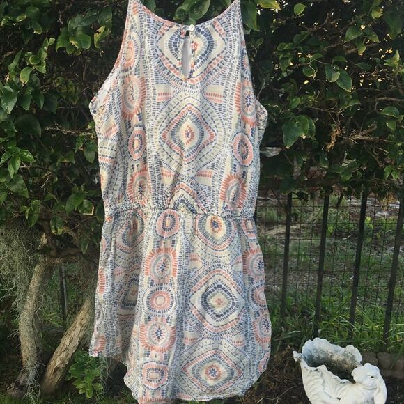 ripcurl Boho Cotton Graphic Aztec Sundress Size Small - Picture 4 of 7